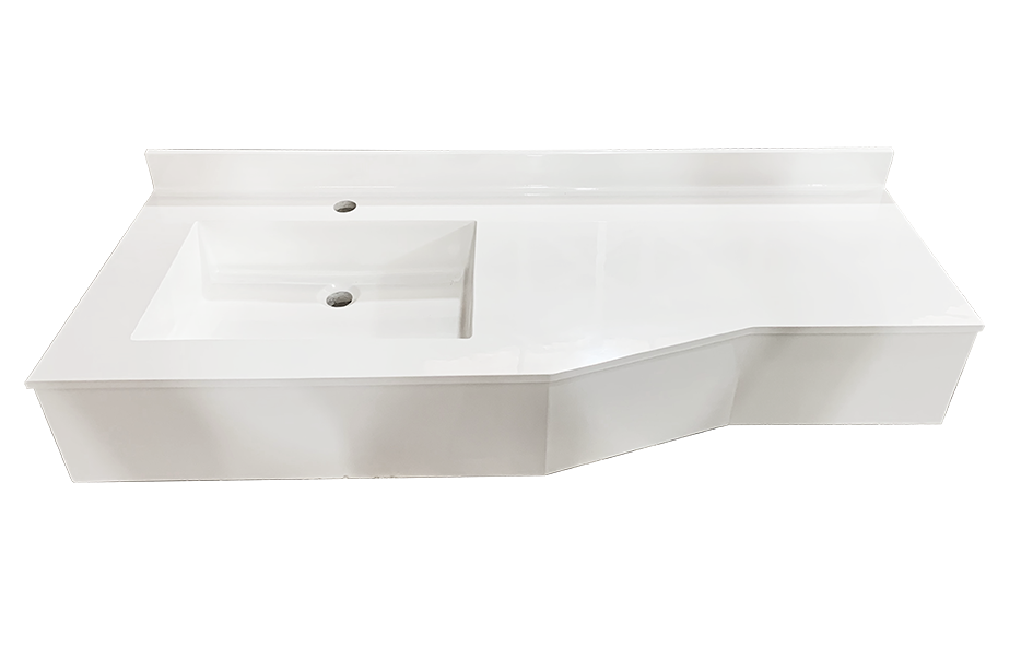 Lavabo TIPO PALETA Ovalin Venecia y faldón de  20 CMS.
